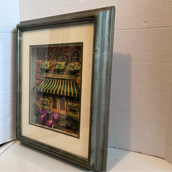 Handmade papertole GARDEN CENTER in shadow box - Picture 4 of 10